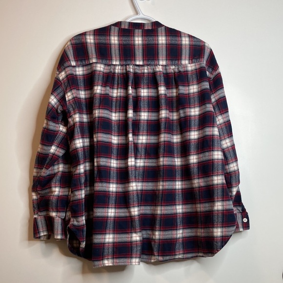 Plaid Half Button Up Long Sleeve Shirt - Picture 2 of 10